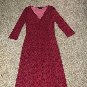 Red midi dress